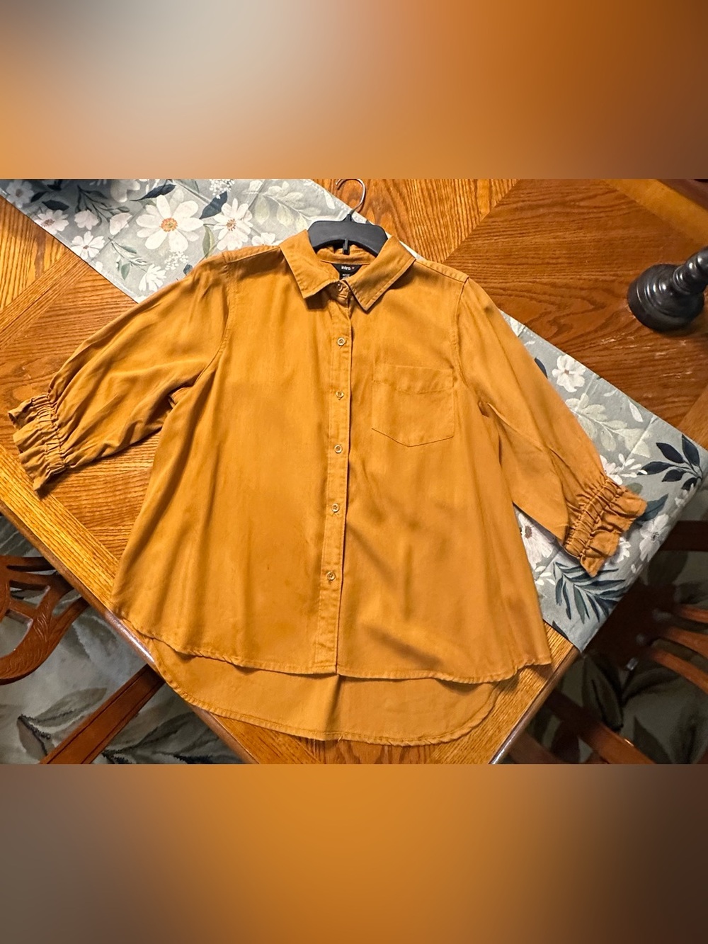 Elevated Mustard Button-Up Shirt - Women